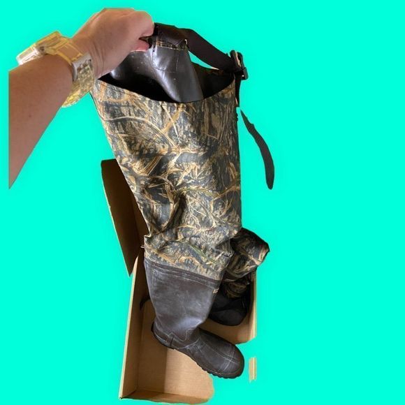 𝅺Vintage Hodgman Men’s Wadewell 2-Ply Fishing Hip Waders Water Boots Size 9 - Picture 2 of 10